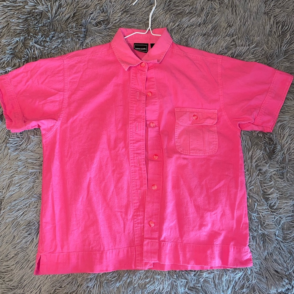 Short Sleeve Button Up Top